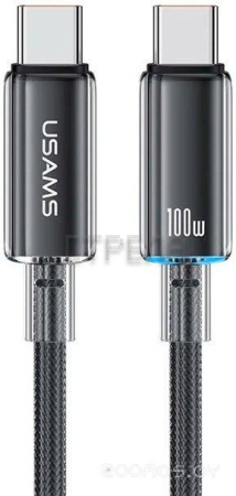 Кабель Usams US-SJ660 USB Type-C - USB Type-C (1.2 м, черный)